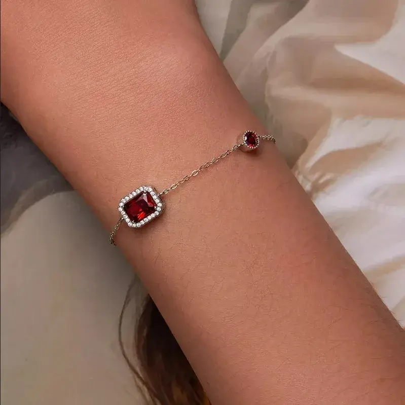 Ruby Zirconia 🟥 Bracelet